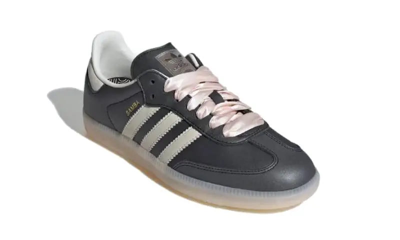 Adidas Samba OG Black Pink Ribbon Laces