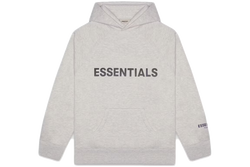 Fear of God Essentials Hoodie Applique Logo FW20 Heather Oatmea