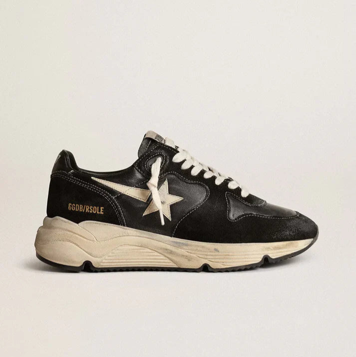 GGDB - Running Sole en cuir nappa et suède noirs