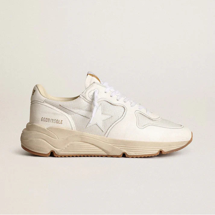 GGDB - Running Sole en mesh et cuir nappa blancs